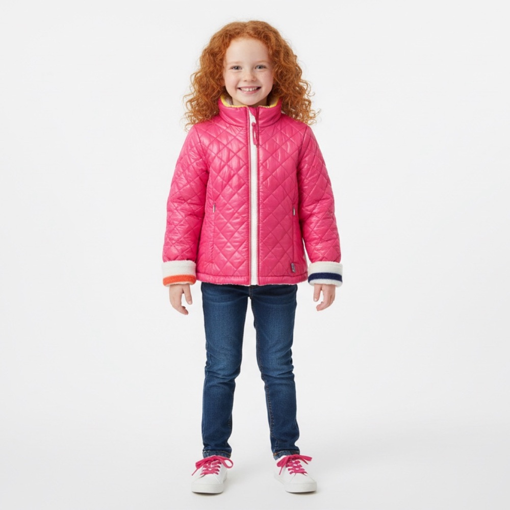 One Kid  Reversible Girls Waterproof Warm Jacket Fall Winter Pink NEW sz‎ 3T $90